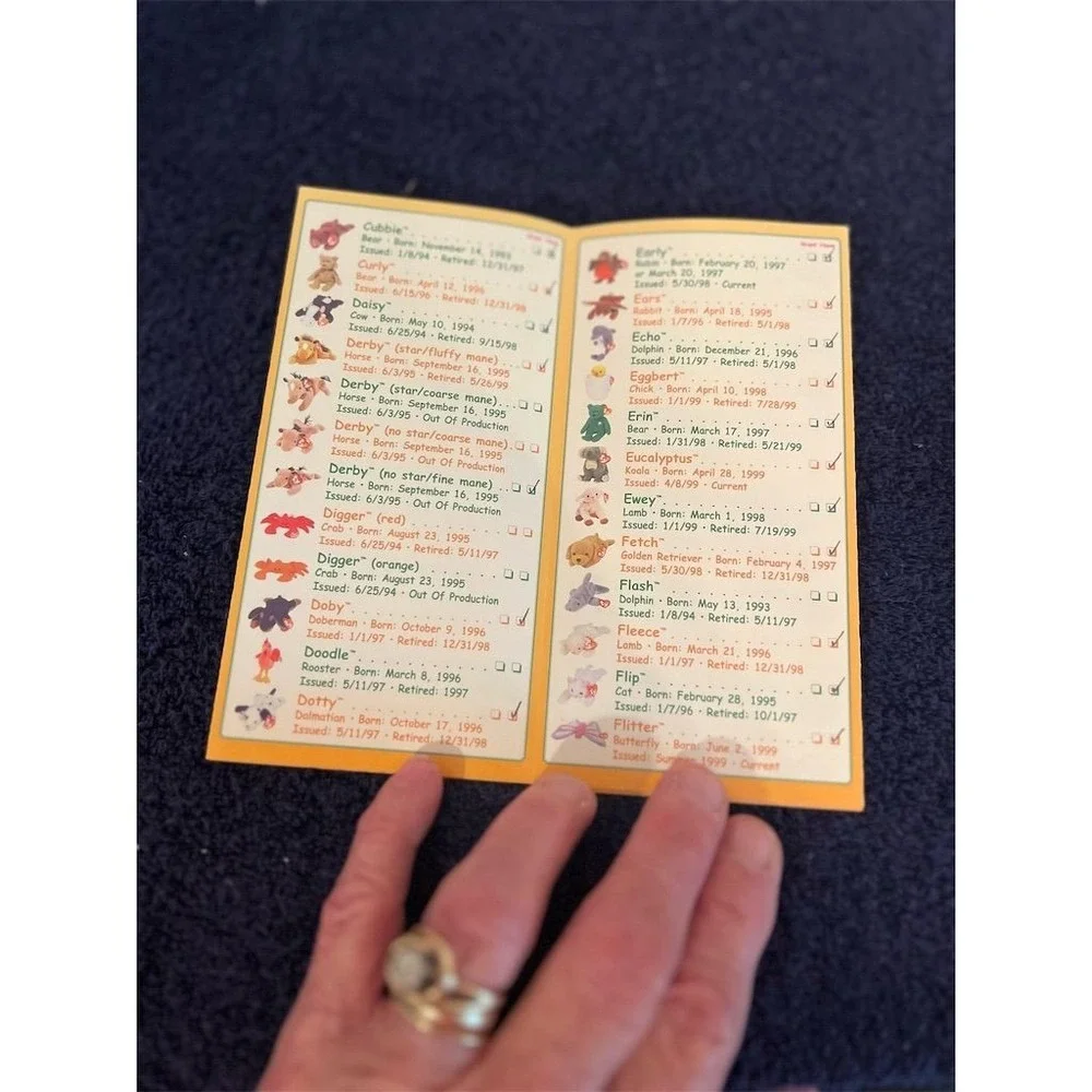 Ty Beanie Babies Winter‎ 2000 Edition Pocket Planner Checklist